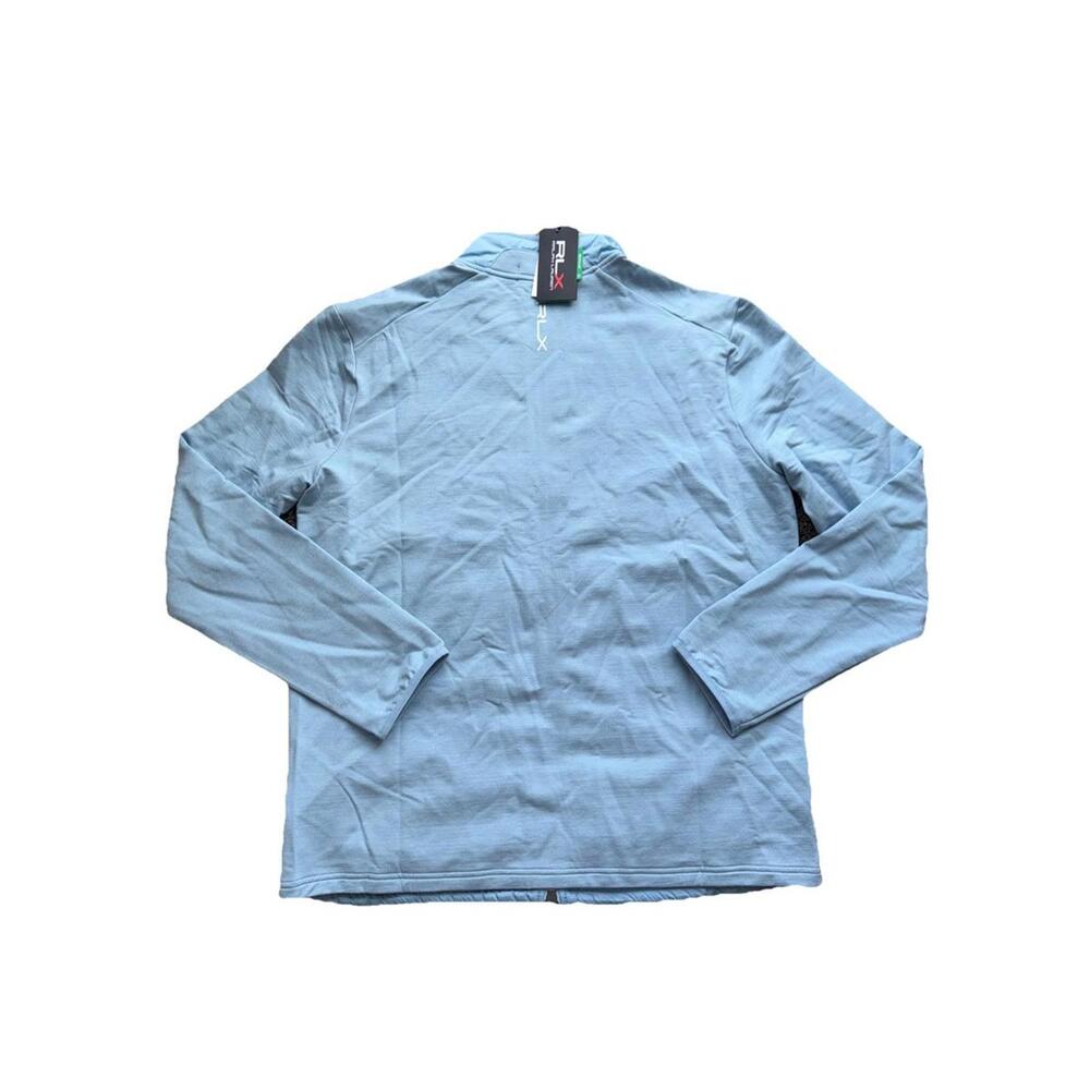 RLX Ralph Lauren Golf Jacket Mens Lg. Blue Wool Blend Quilted Full Zip NWT $248 - Picture 5 of 5